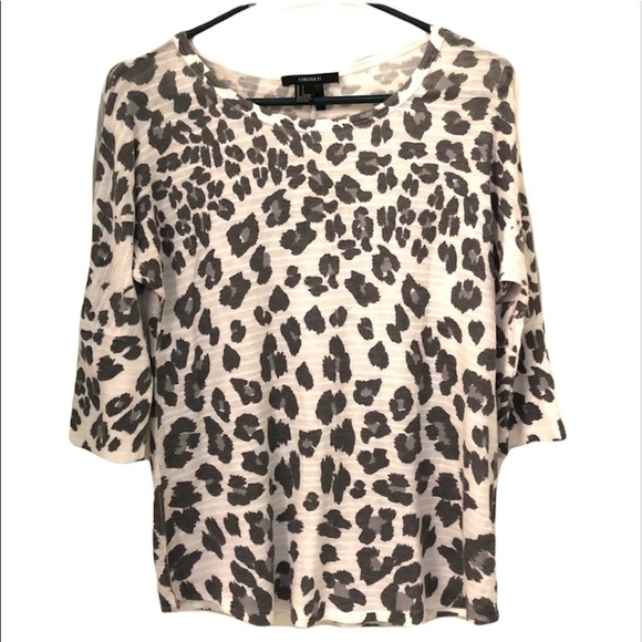 2/$15 Forever 21 - Animal Print Top - Picture 1 of 6